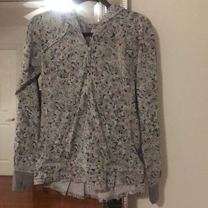 Lululemon Watercolor floral 3/4 zip